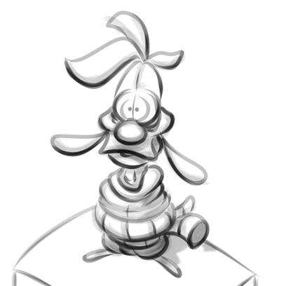 Monotone shaded sketch.