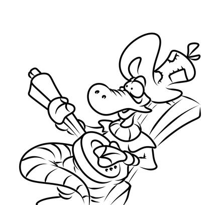 Simple outline, unshaded.