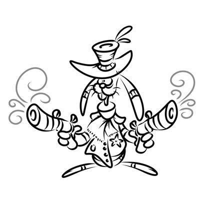 Simple outline, unshaded.